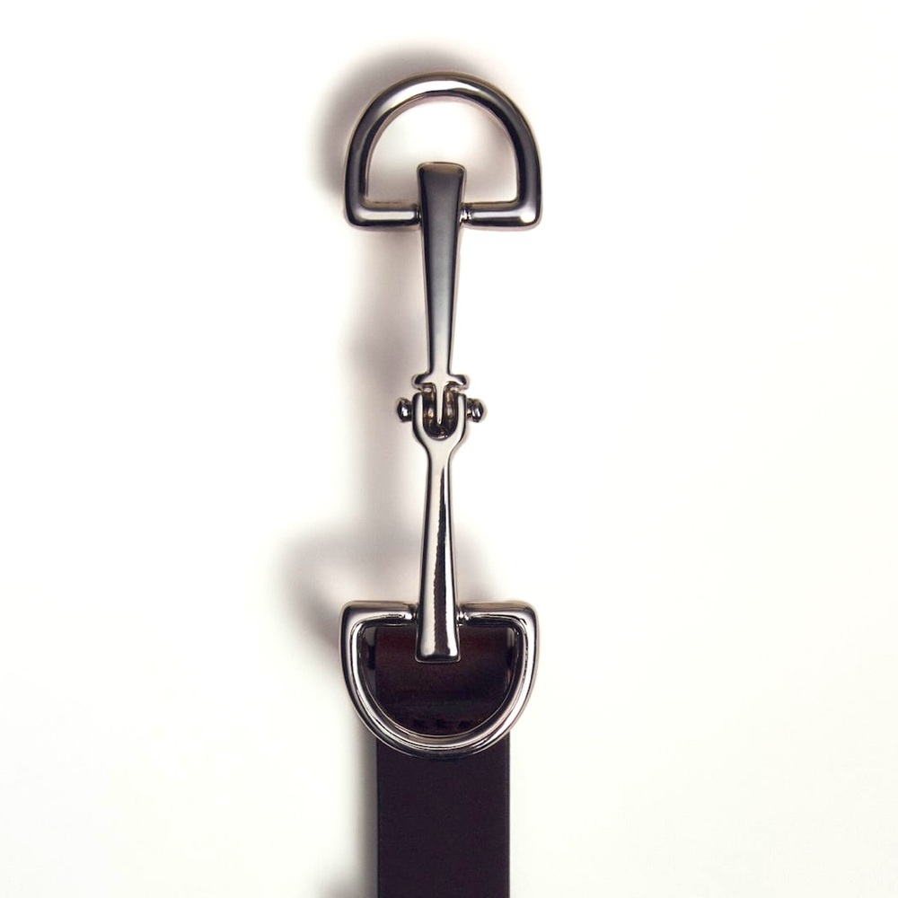 New women Massimo Dutti Leather belt. Black textured. Size M. 85cm